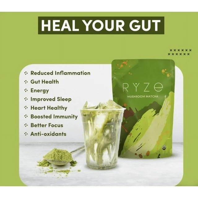 Ryze Mushroom Matcha organic 30 servings